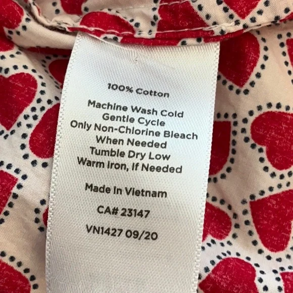 Talbots Patriotic Hearts button up shirt ❤️💙 - Picture 6 of 9